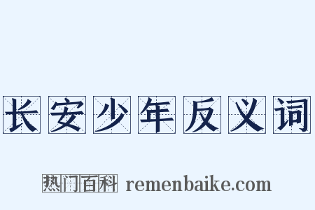 长安少年反义词是什么意思的图片